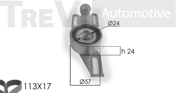 TREVI AUTOMOTIVE paskirstymo diržo komplektas KD1005